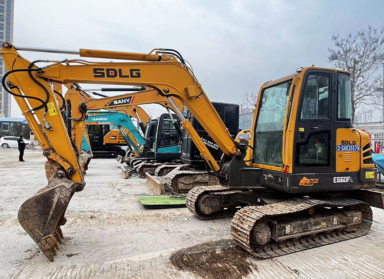 Shandong SDLG E660FL backhoe crawler mini excavator